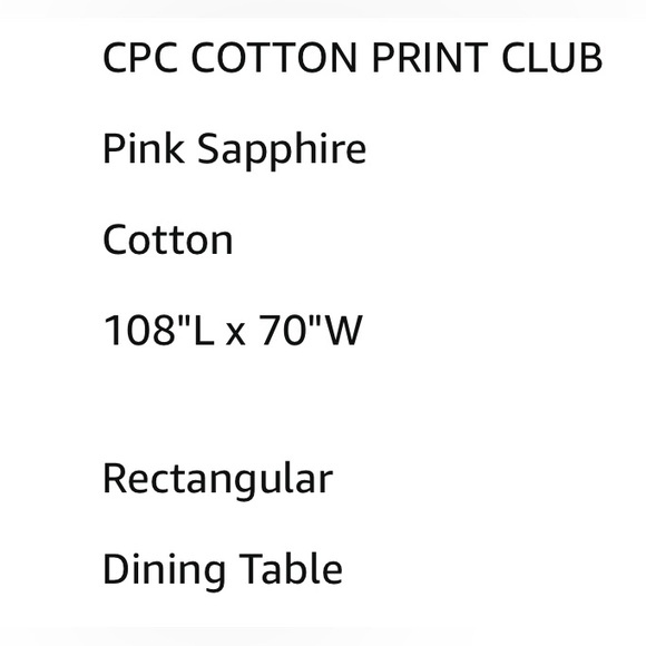 CPC NEW 100% cotton Indian block print rectangular table cloth green/pink 70x108 - Picture 7 of 7